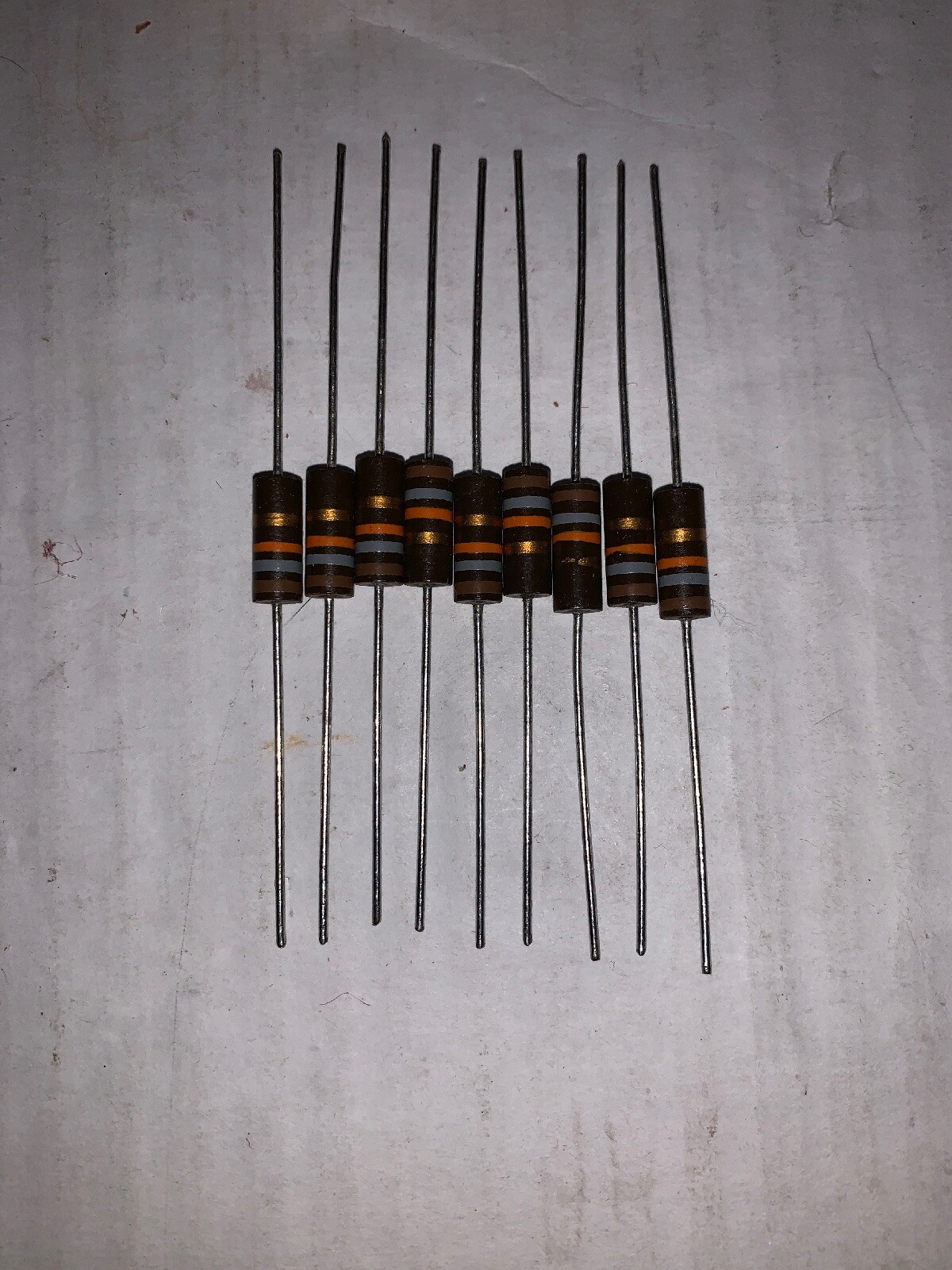 10 Lot Of Vintage RC-32GF Carbon Composition Resistors 18,000 Ohm 1 watt New