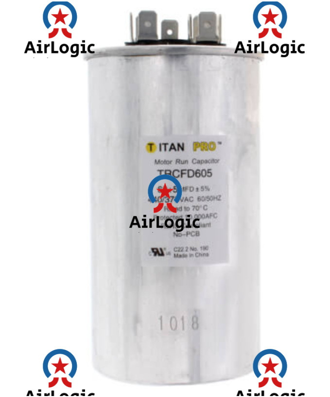 Capacitor Dual Run Round 60/5 60.0/5.0 uf MFD 370 VAC RA2000/37(606+505)