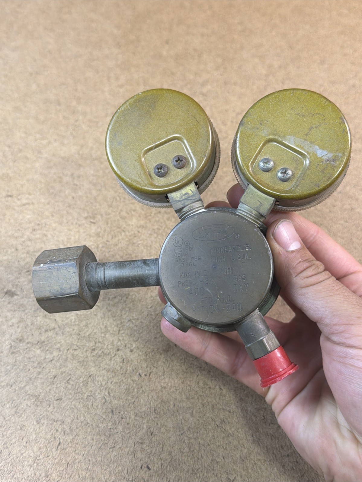 Smiths Oxygen & Acetylene Regulator H1710A-540 Used Welding Torch Gauge GUC!