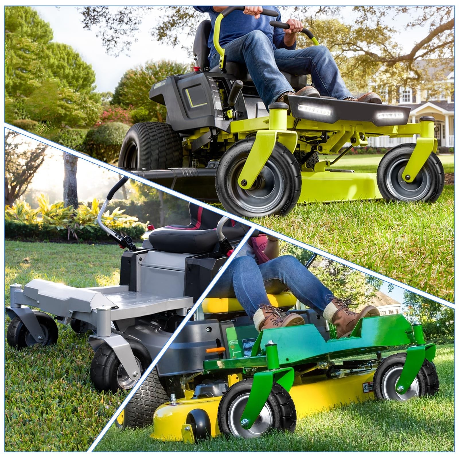 11×4.00-5» Lawn Mower Tires Flat Free, Zero Turn Mower Front Tires, 11×4-5 S…