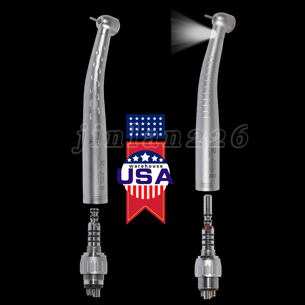 Yabangbang Dental High Speed /LED Fiber Optic Handpiece/4/6 Holes Quick Coupler