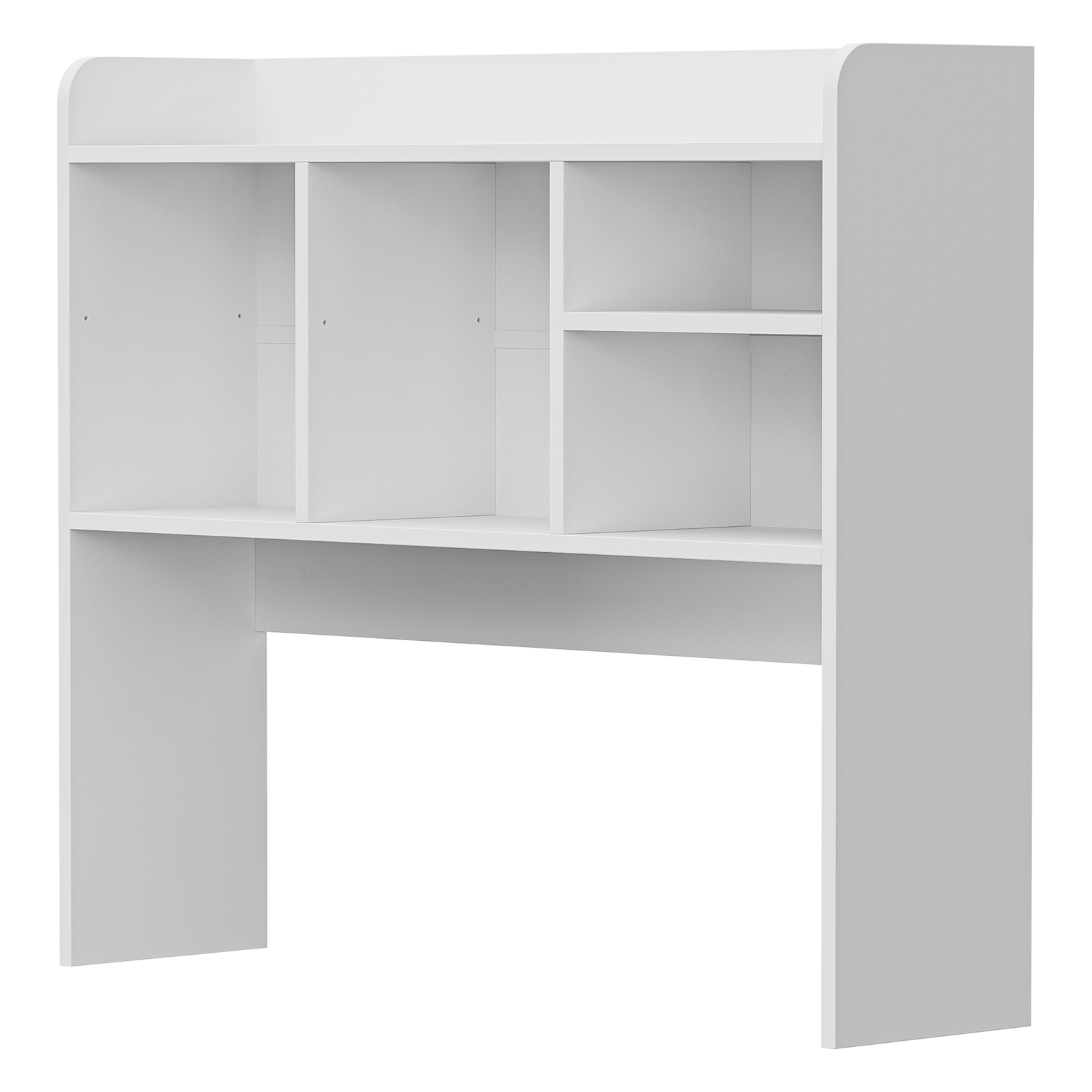 Desktop Organizer Shelf Wood Desk Hutch for Computer Monitor Display Shelf White