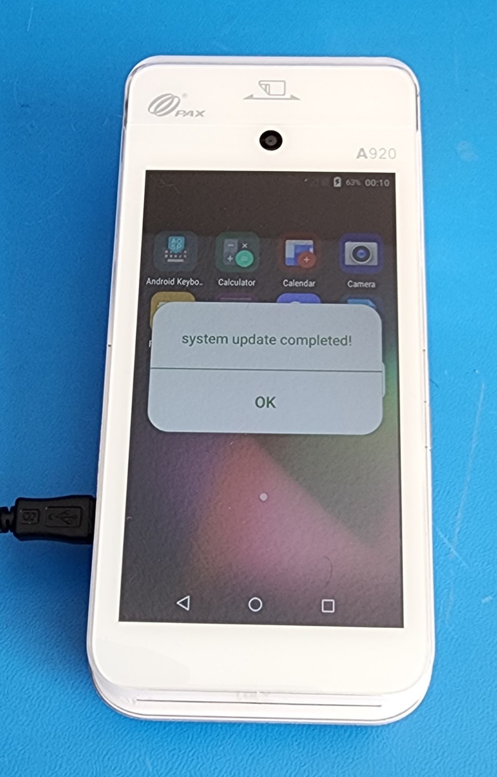 PAX A920 Android Based POS Payment Terminal 5″ touchscreen 4G, Wi-Fi with Cable