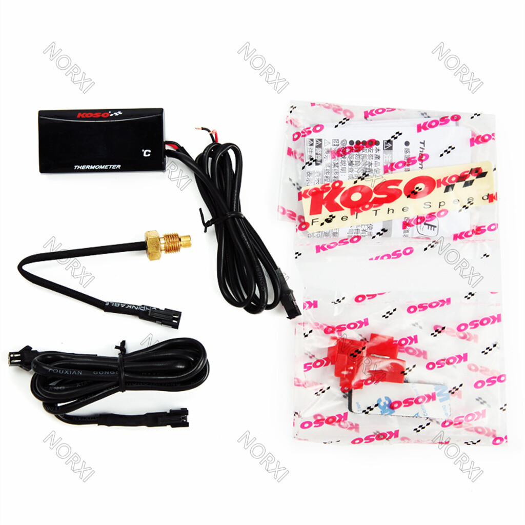 Water Temp Gauge Digital Display Temperature 0~120℃ Car Motorcycle Meter Sensor