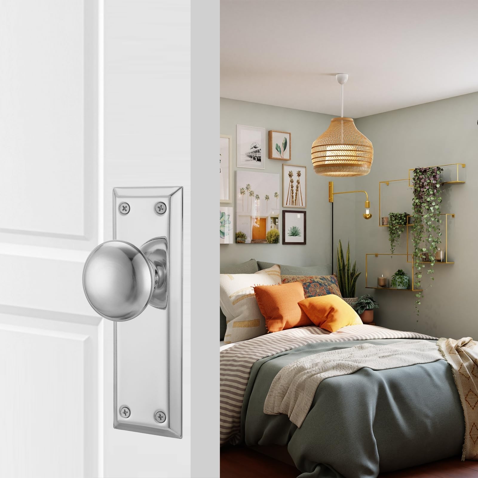 Dummy Door Knob Interior, Inactive Door Knobs for Closet, Antique Bifold Door…