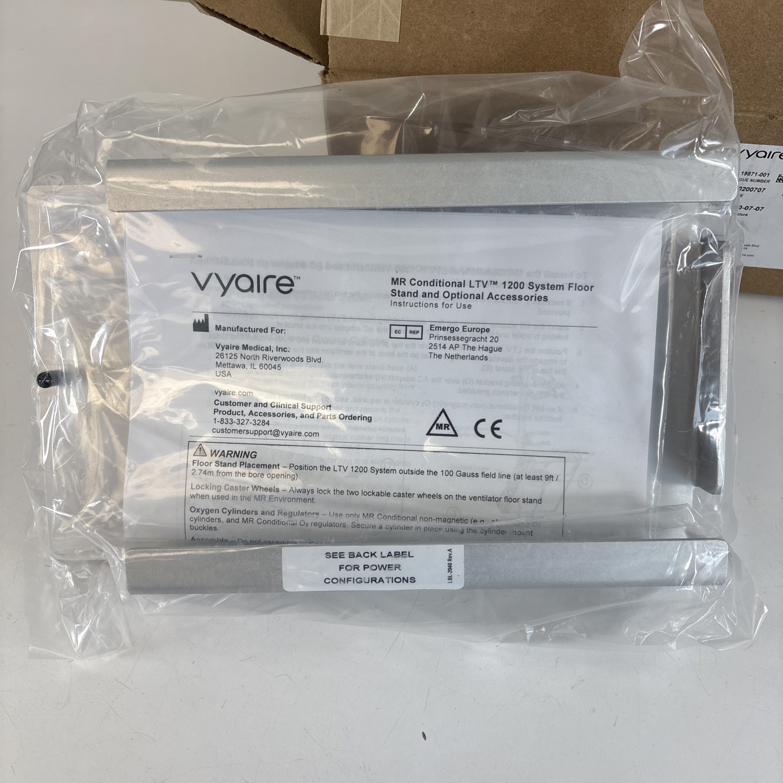VYAIRE LTV 1200 SprintPack Mount Accessory 19871-001
