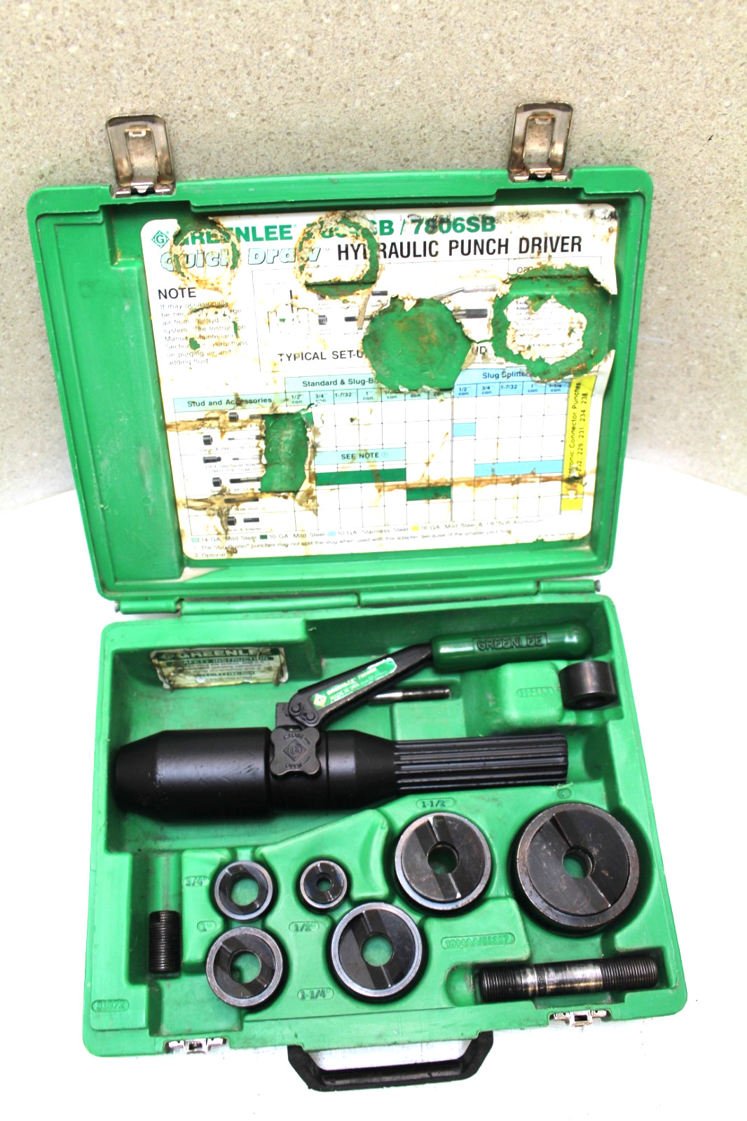 GREENLEE 7906/7806 SB Quick Draw Hydraulic Knockout Set (100% TESTED)