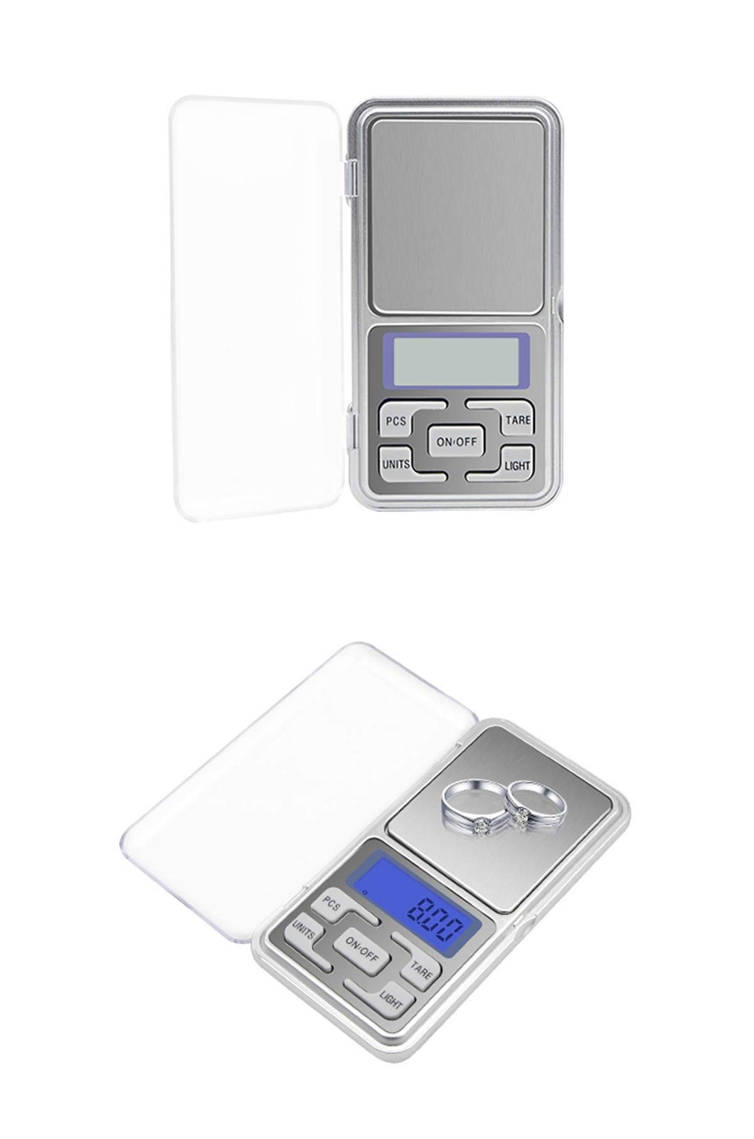 TXY High Precision Jewelry Scales 120 * 65 * 20mm / 4.8 * 2.5 * 0.8in, Silver