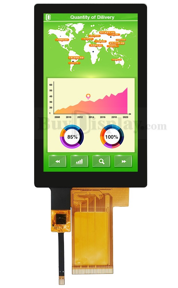 Any-angle Viewing SPI 4.3 IPS TFT LCD Display Panel 480×800,ST7701