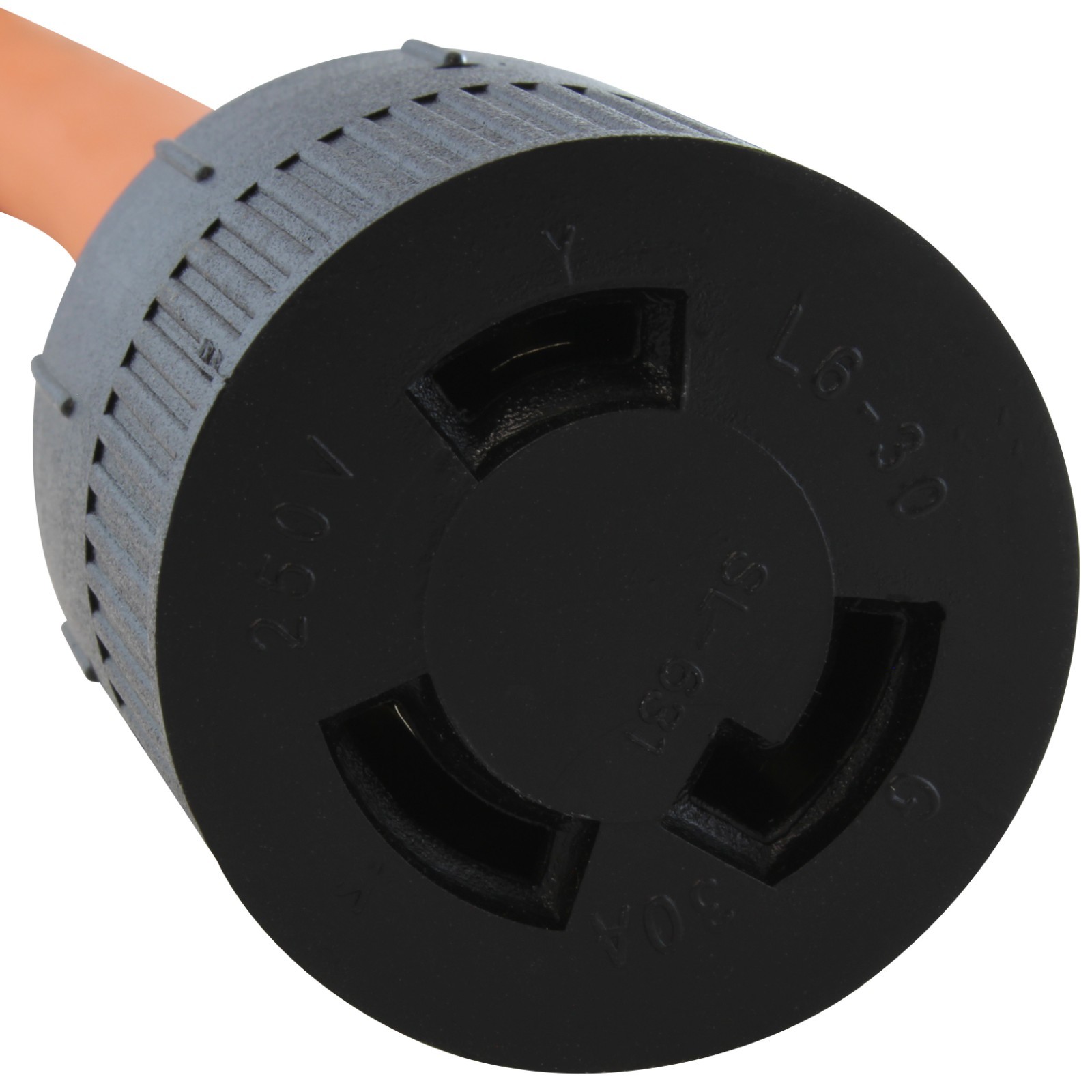 AC WORKS® SS2‑50P to L6‑30R Adapter w/ 30A Breaker, Heavy‑Duty STW 10/3
