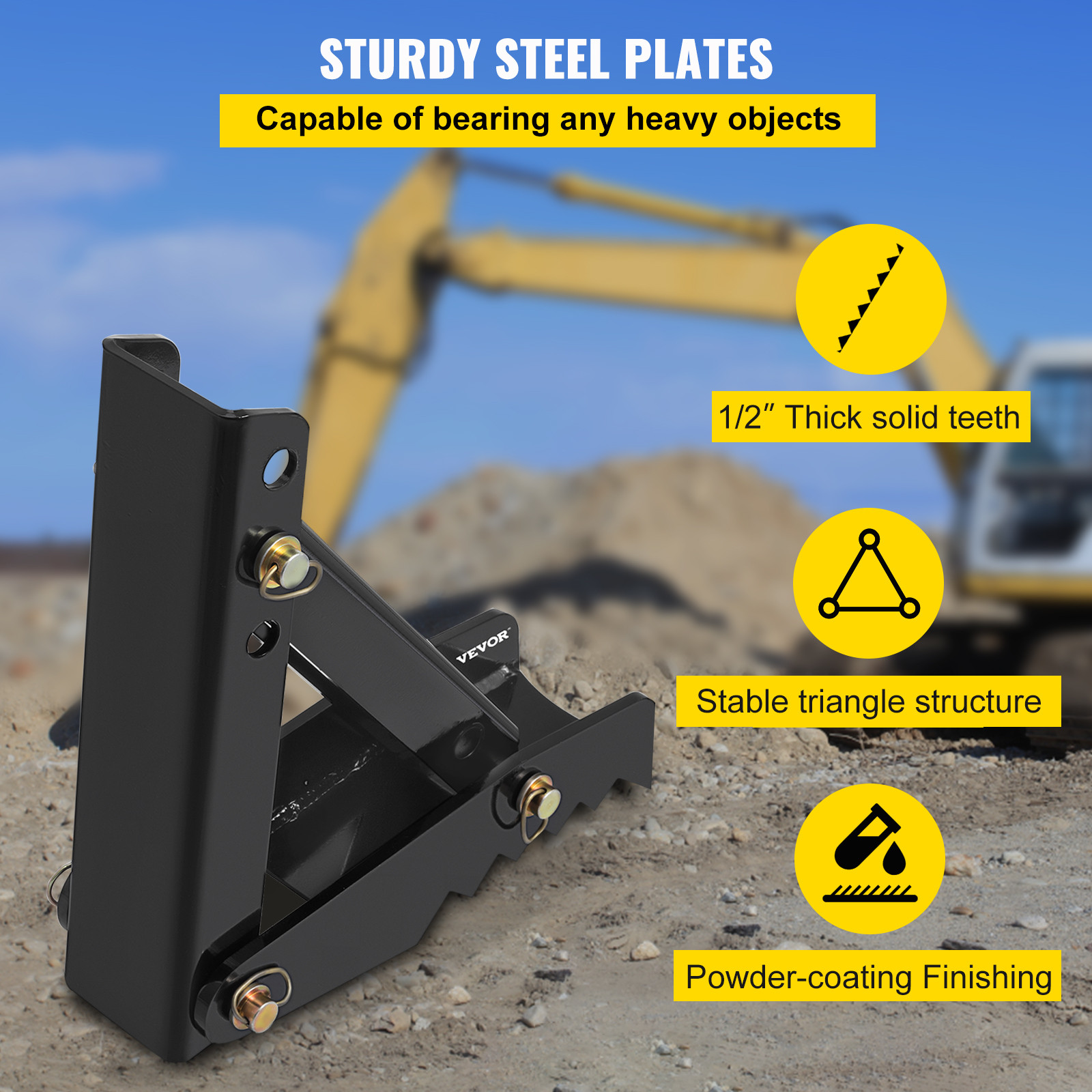 VEVOR 18 inch Backhoe Excavator Thumb Attachments Weld