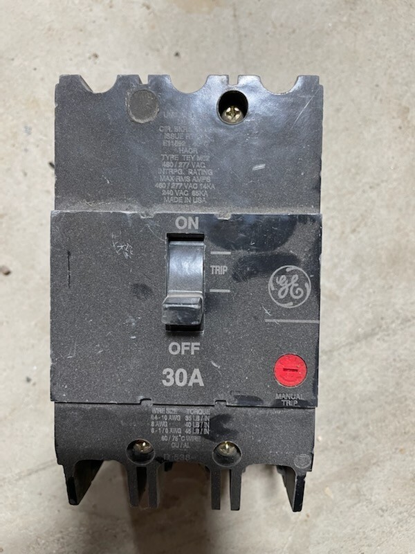 General Electric TEY330 3 Pole Circuit Breaker