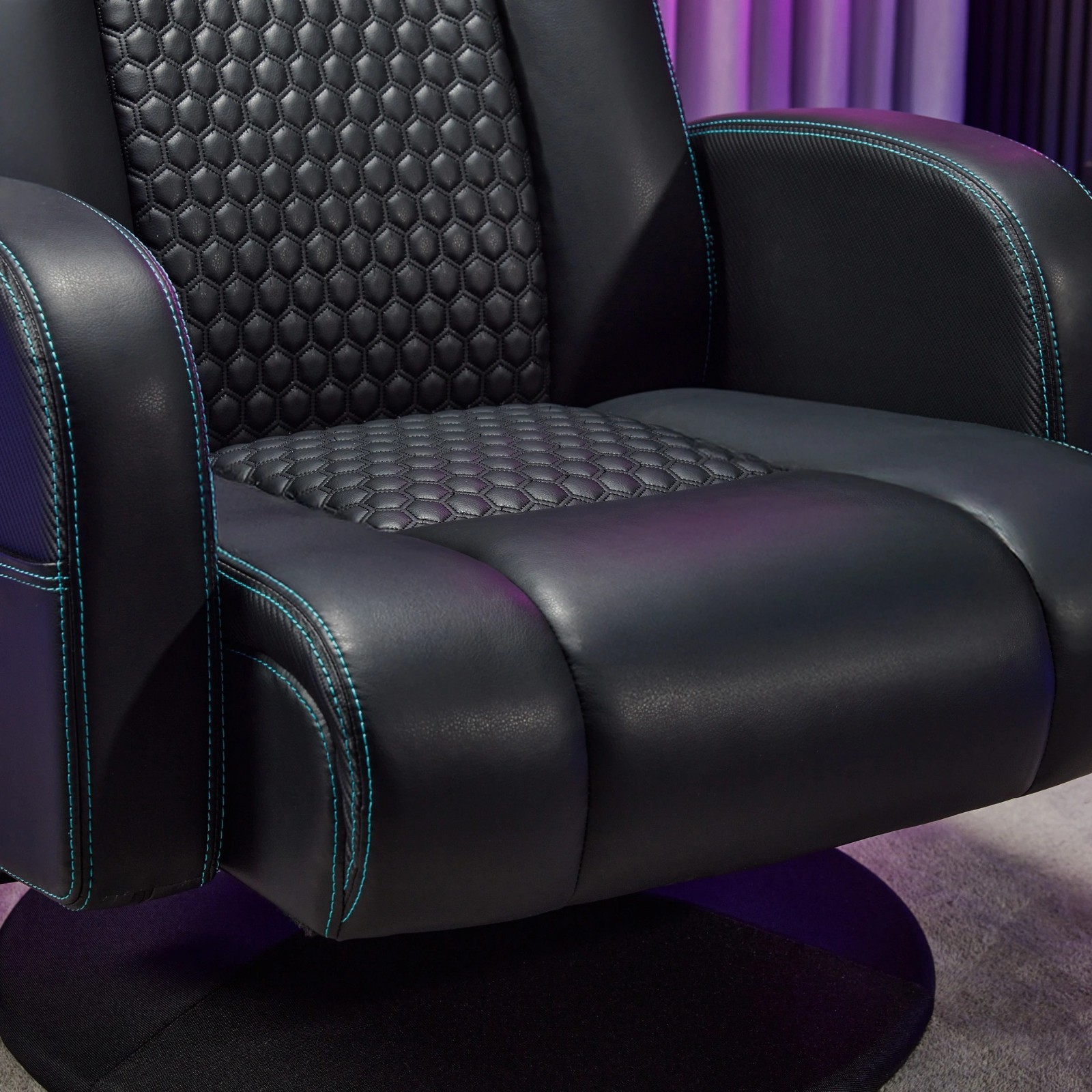 DPS Centurion Pedestal Swivel Gaming Chair with Storage Pockets, Reclining Chair