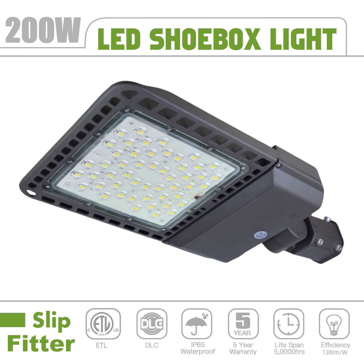 200W LED Parking Lot Light Commercial Outdoor Street Pole Lighting IP65 CE ROHS