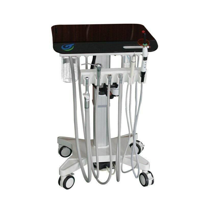 Greeloy GU-P302S Mobile Veterinary Dental Unit Cart + Oil Free Air Compressor 4H