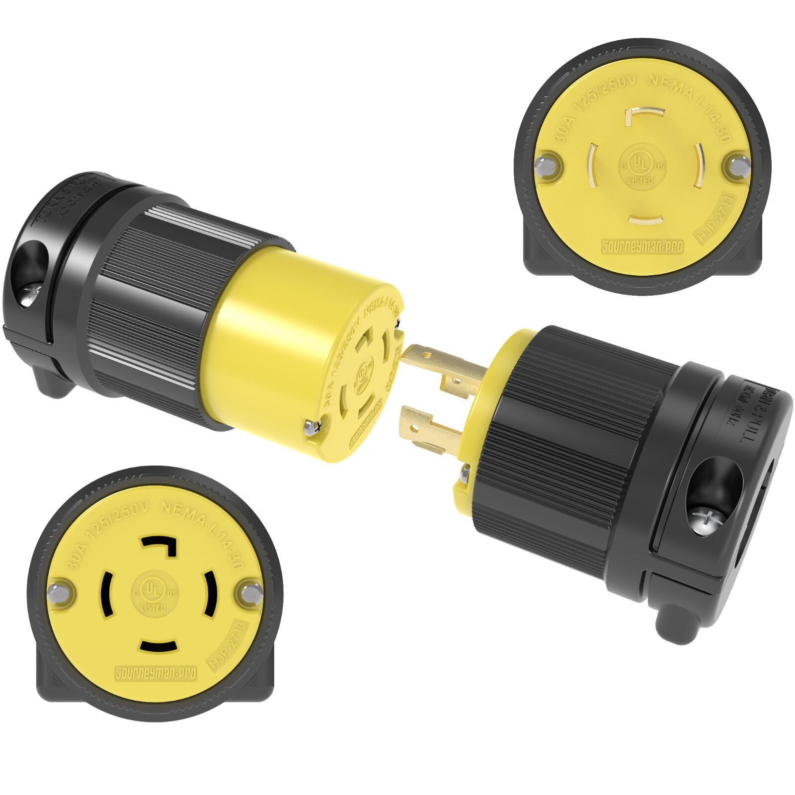 L14-30 Plug + Connector Set Extension Power Cord Ends L14-30P L14-30R – L14-30C