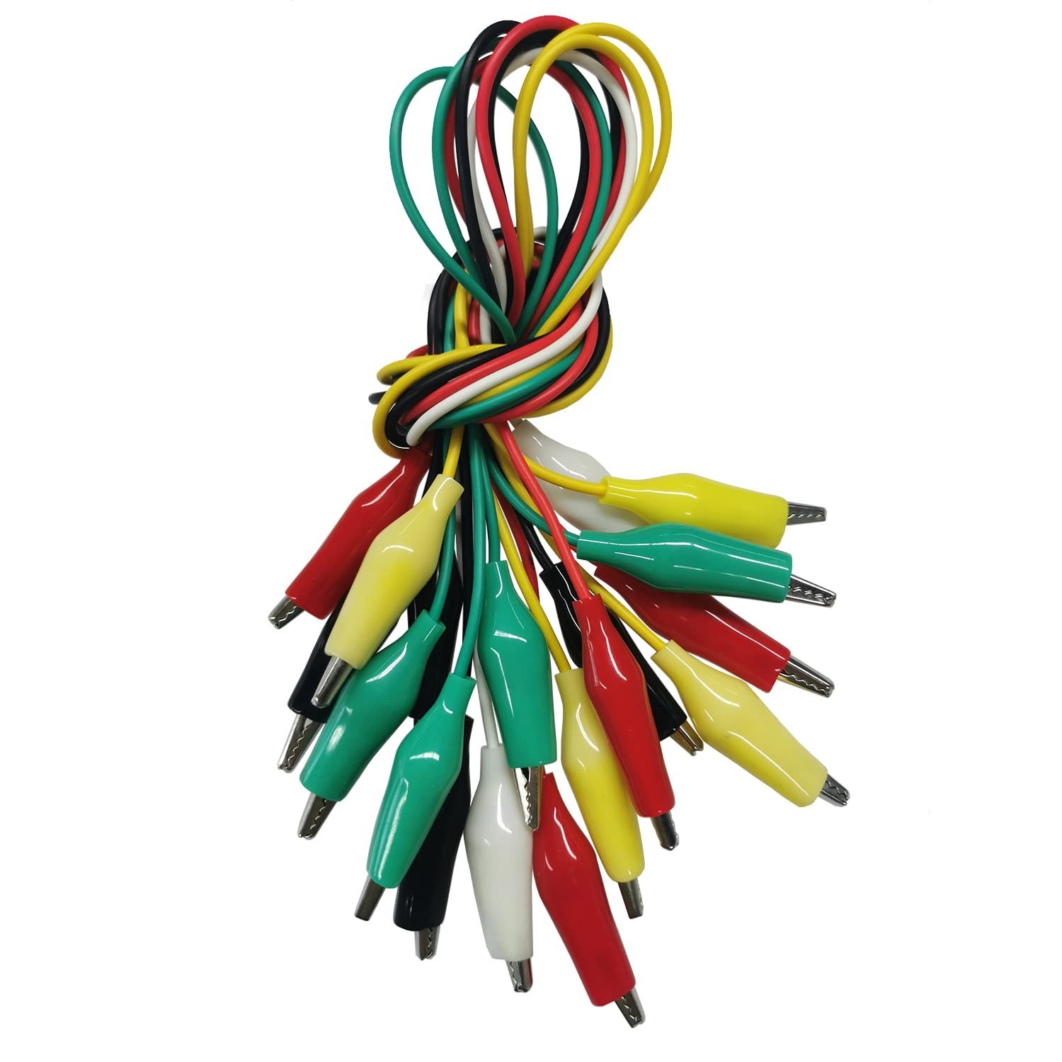Durable 10PCS Leads with 5 Colorful Crocodile Clips for Circuit Connection