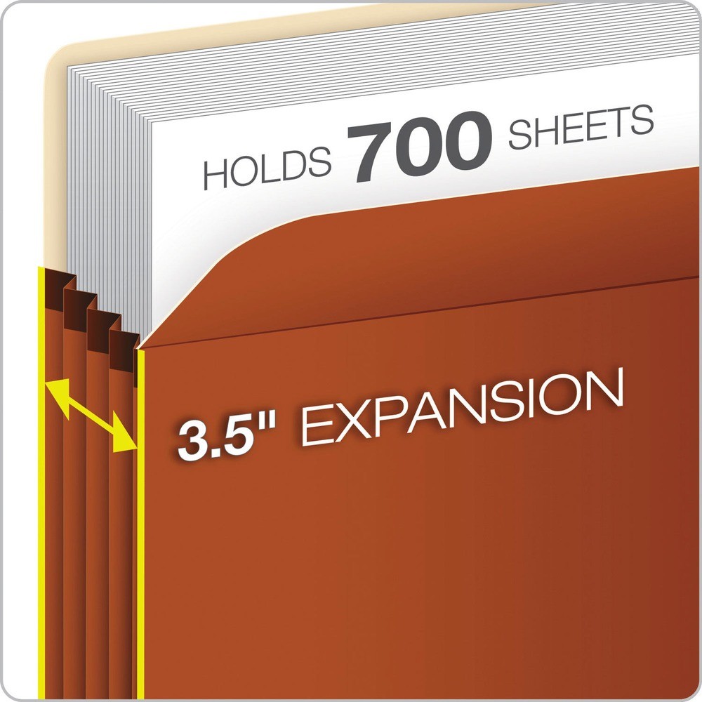Pendaflex S26E 3.5 in. Expansion Legal Size Pocket File – Red Fiber New