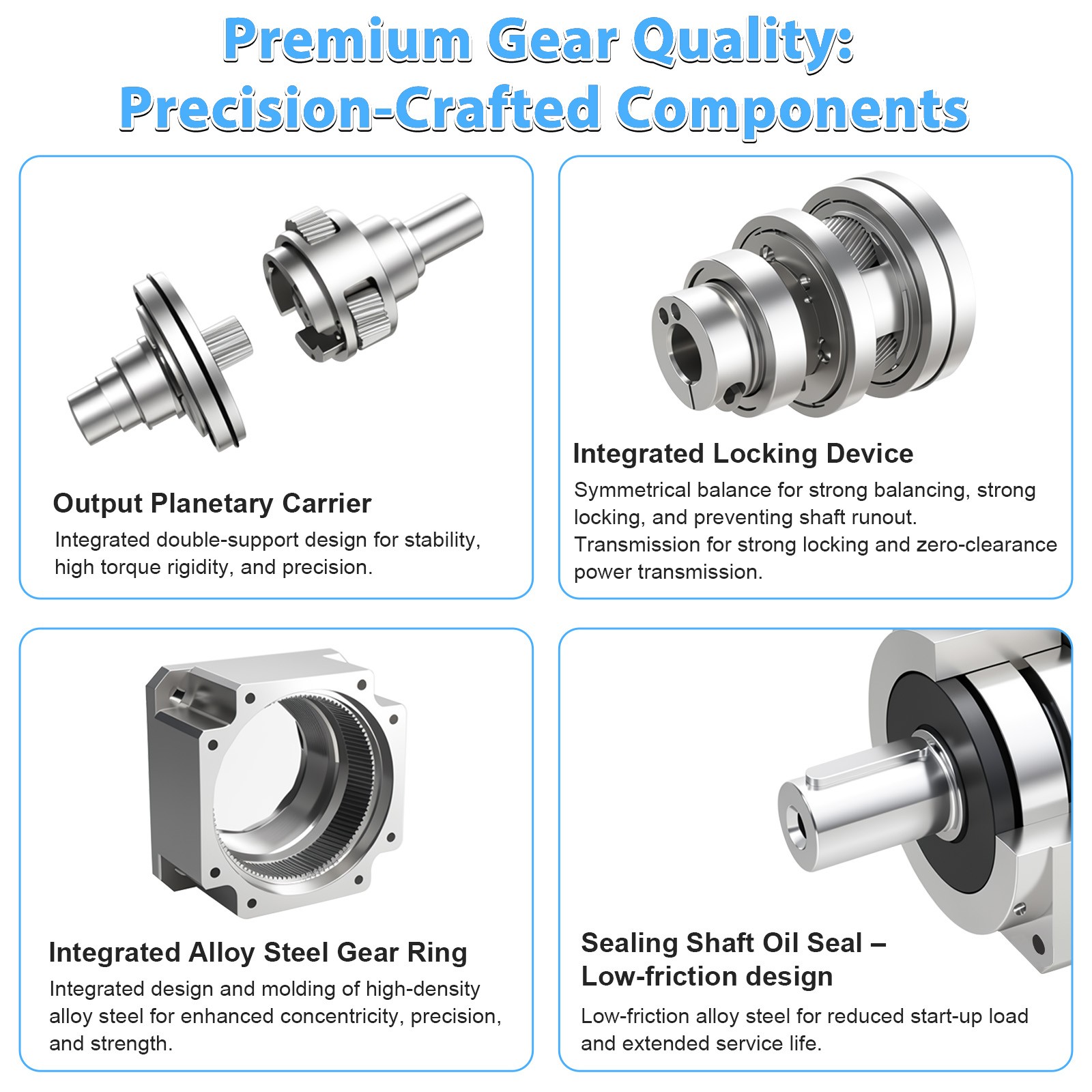 Planetary Reducer High precision Gearbox Gear Reducer ratio 5~100:1 Servo motors