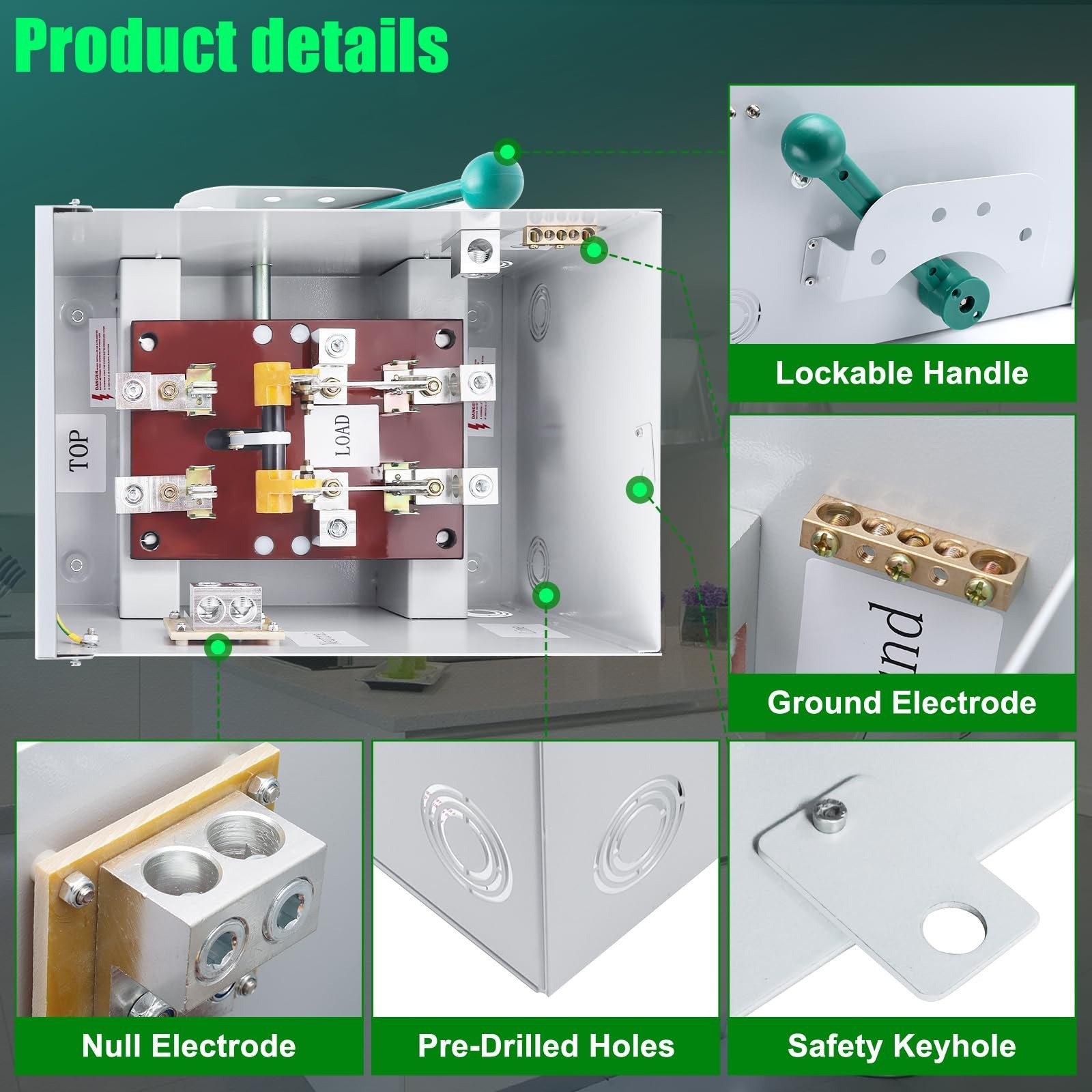 200A Generator Transfer Switch Manual Safety Switch NEMA 3R 48000W
