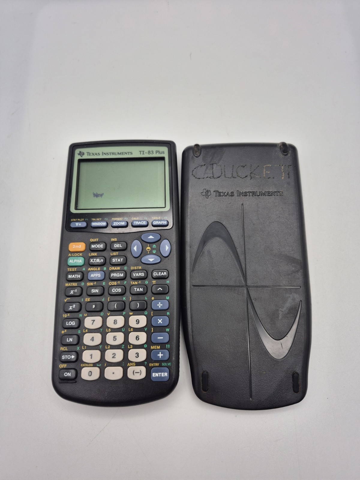 Texas Instruments TI-83 Plus Black Graphing Calculator with Cover Tested Working