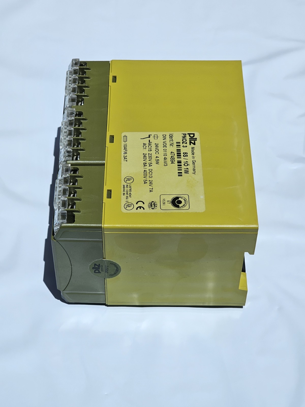 PILZ PNOZ 3 SAFETY RELAY 474894 24Vdc 4.5W PNOZ/3 24VDC 5S 1O 1W