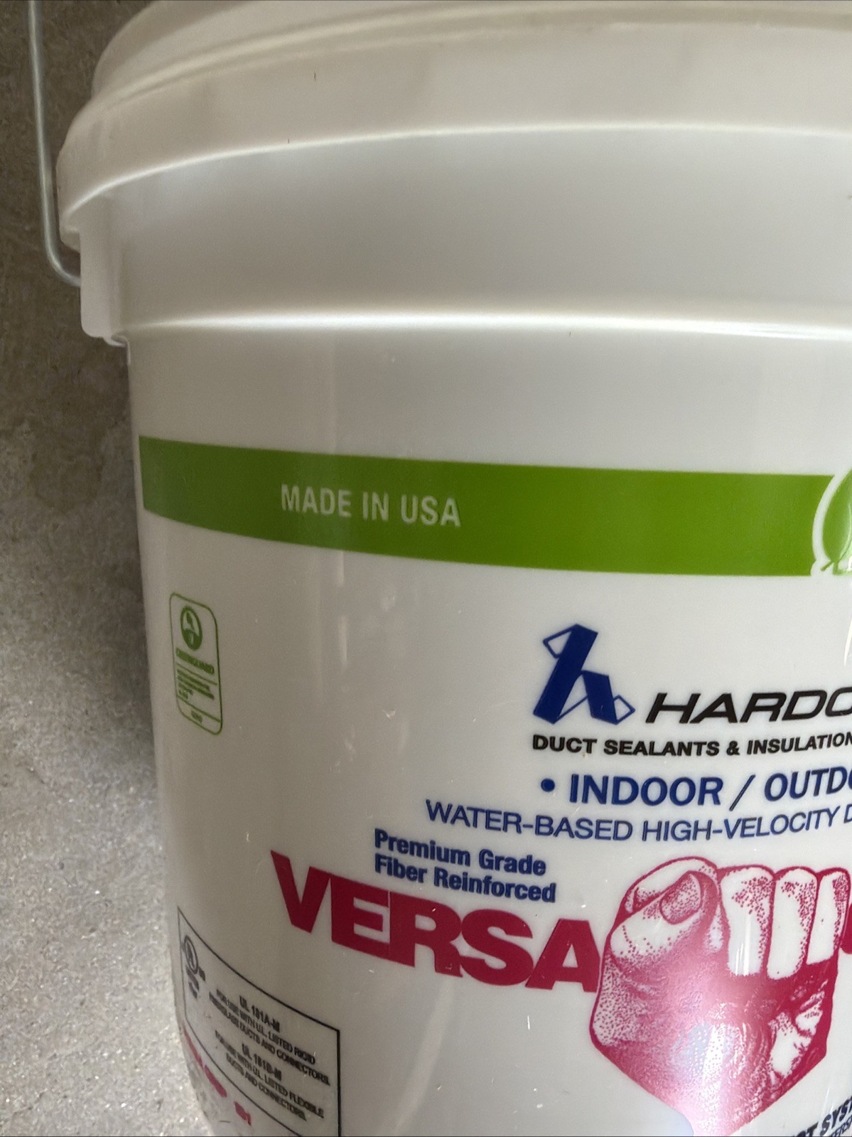 Hardcast 304138 Versa Grip 181 Fiber Duct Sealant Indoor outdoor 1 Gallon Pail