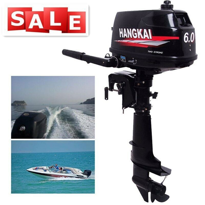 7.5HP HANGKAI Outboard Motor 2-4 Stroke Fishing Boat Engine Water/ Air Cooling