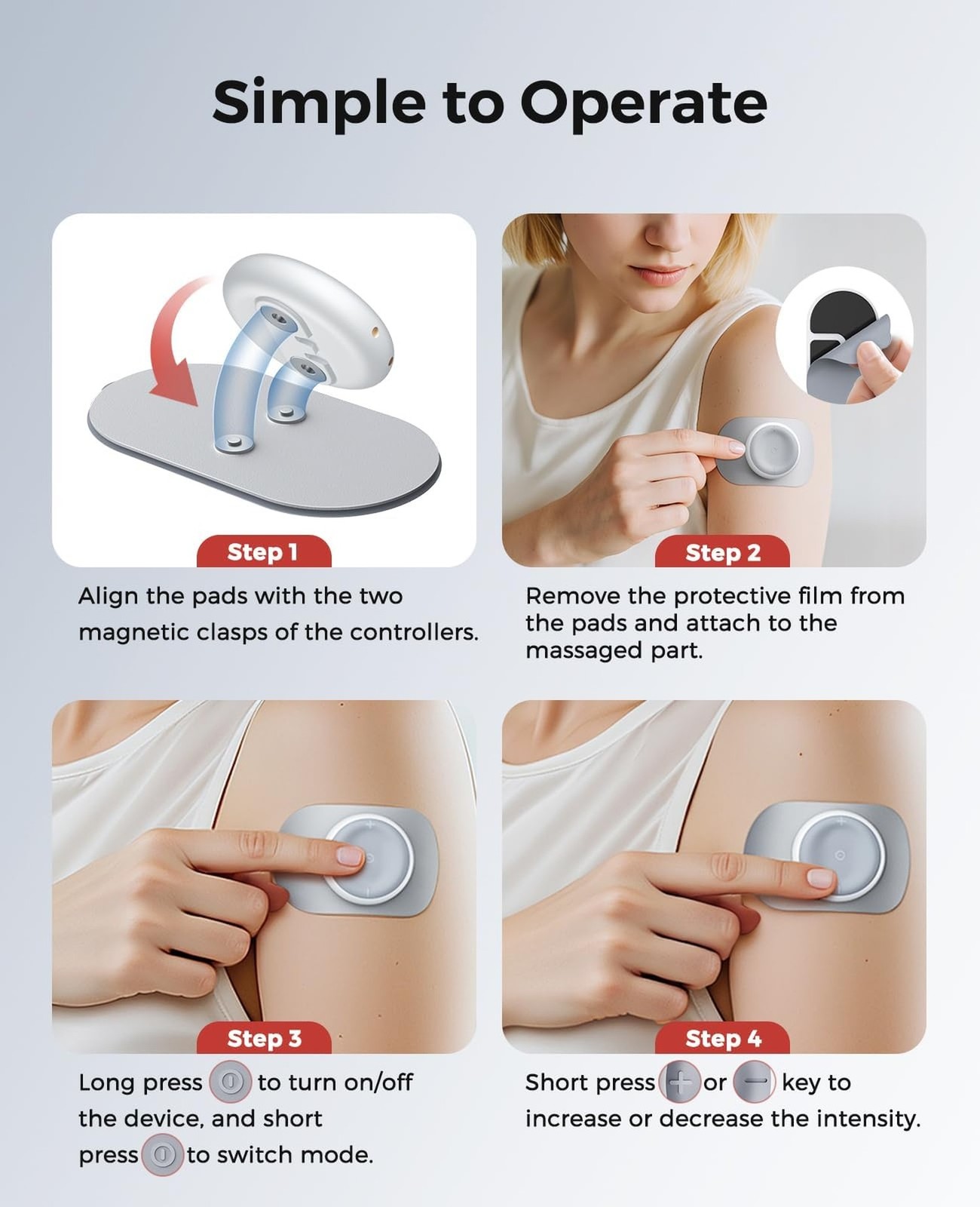 Wireless TENS Unit, Muscle Stimulator for Pain Relief, Portable TENS Machine,…