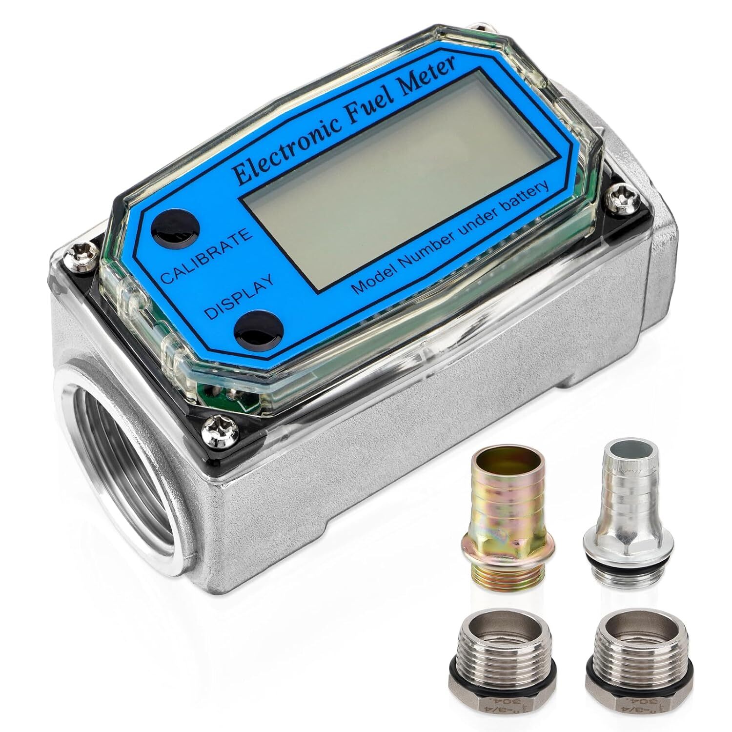 1″ Digital Turbine Flow Meter Fuel Flow Meter Water Flow Meter LCD Display USA