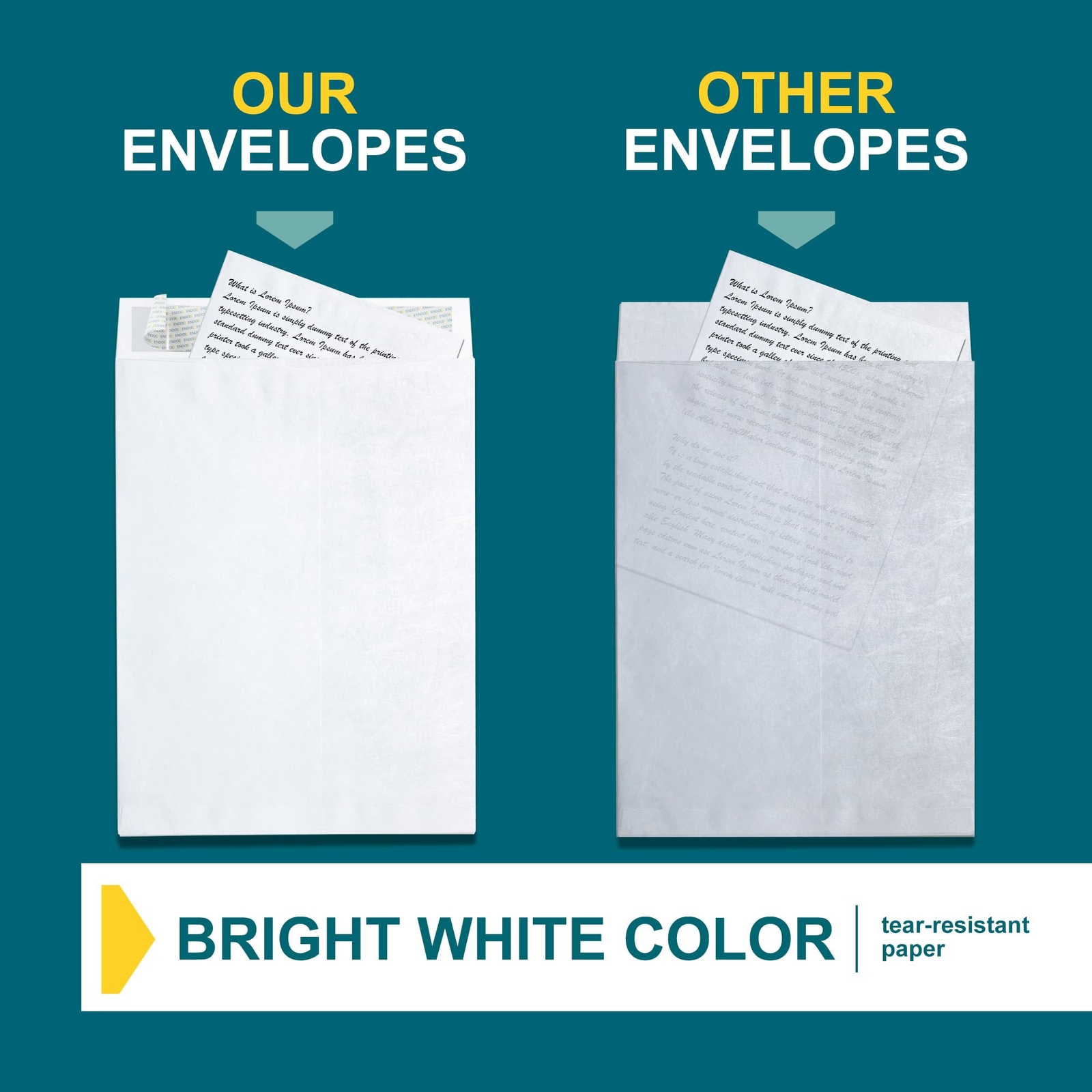 15 Pack 6×9″ Tyvek Envelopes Tear-Proof Self-Seal Lightweight Mailers