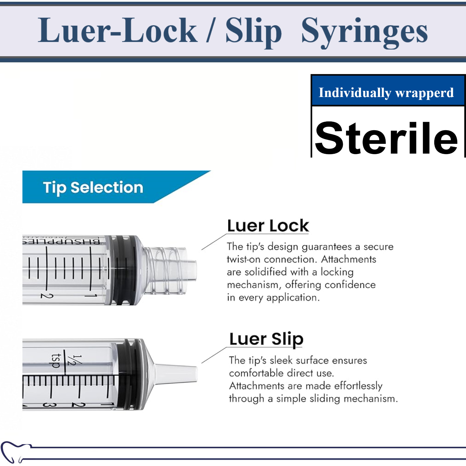 5 Pack- 10ml -10 cc (10-12) Plastic Syringewith Cap, Luer Slip, Large Syringes