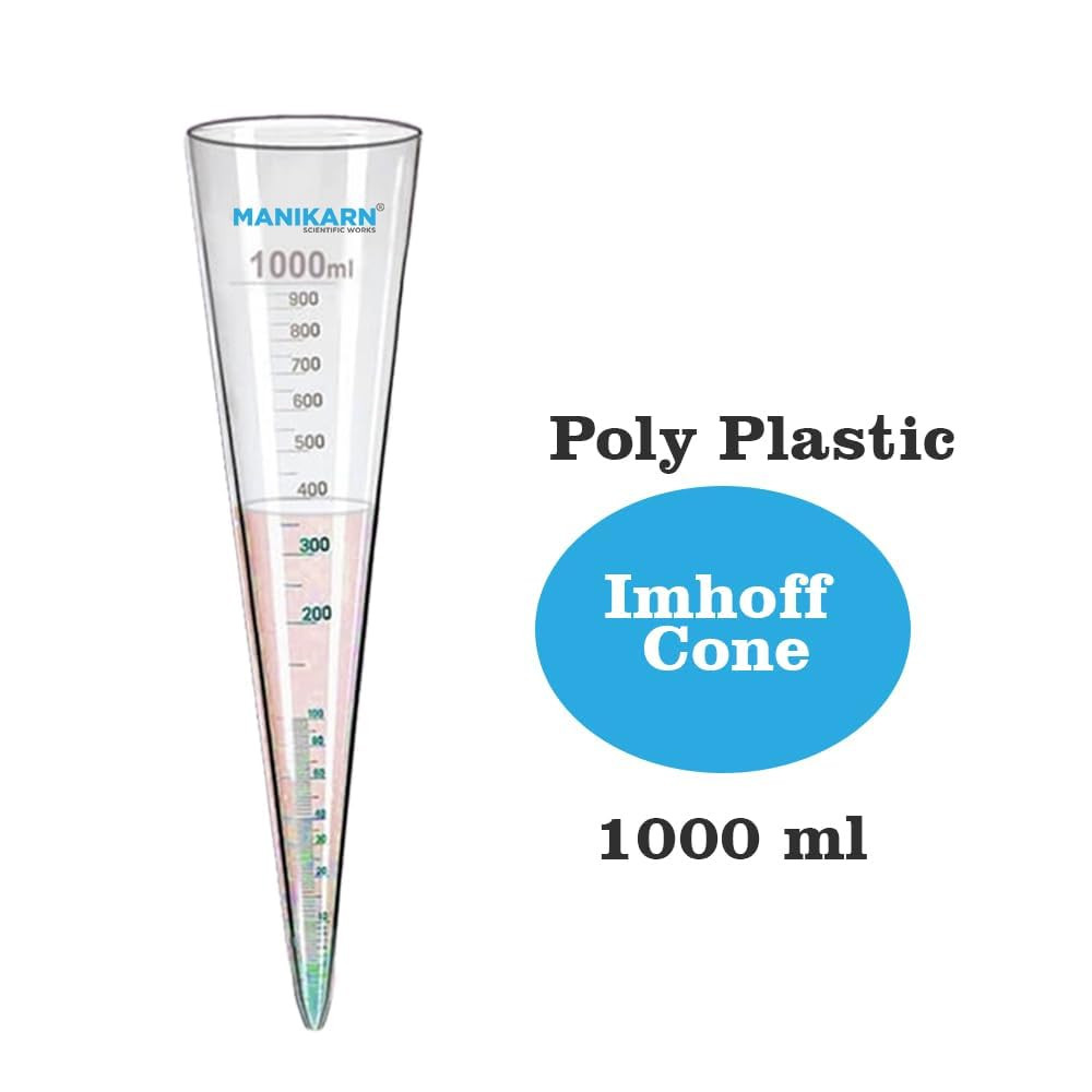 1000 Ml Imhoff Cone for Sedimentation & Biofloc Test | Water Testing C