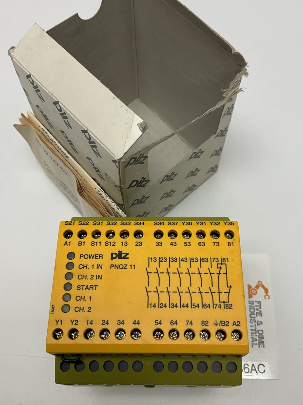 Pilz PNOZ 11 24VAC 24VDC 7N/O 1N/C 774080 Safety Relay 24VAC, 24VDC Coil