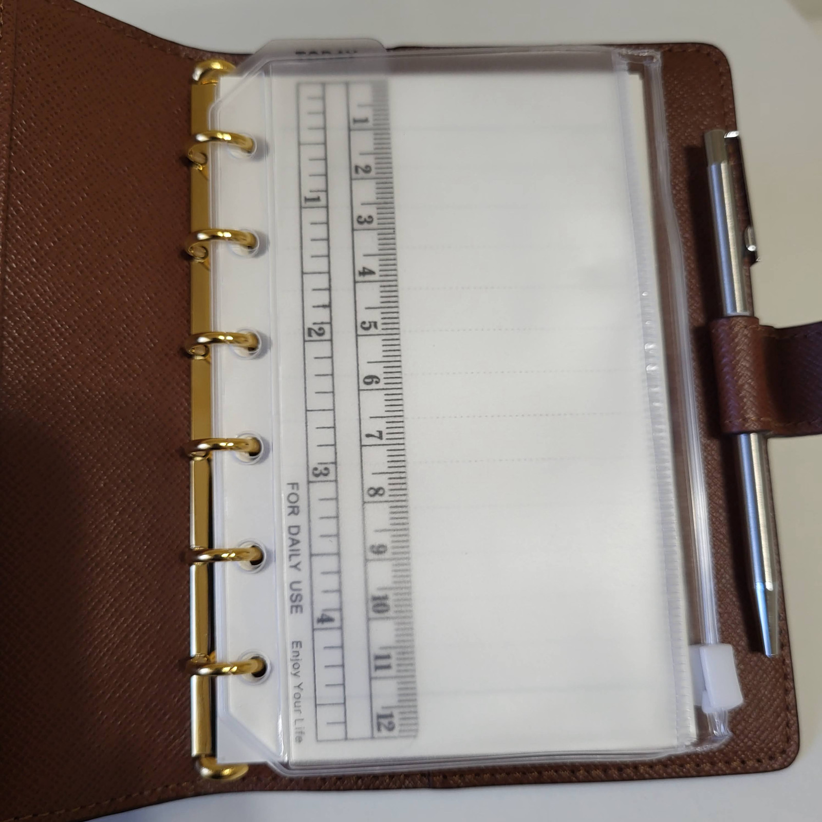 fits Louis Vuitton PM Small Agenda: Monthly Weekly Refill+Pouch+Insert Pen