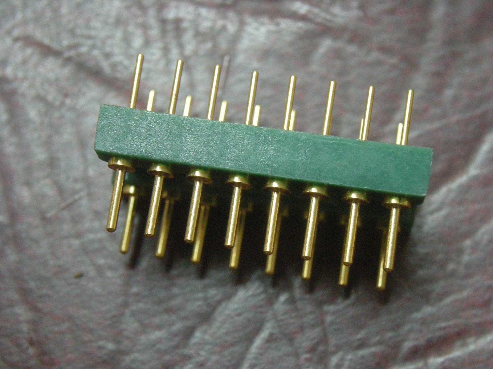 2 Pcs: AUGAT 16 Pin Dip Header, Machined Gold Plated Pins, NOS