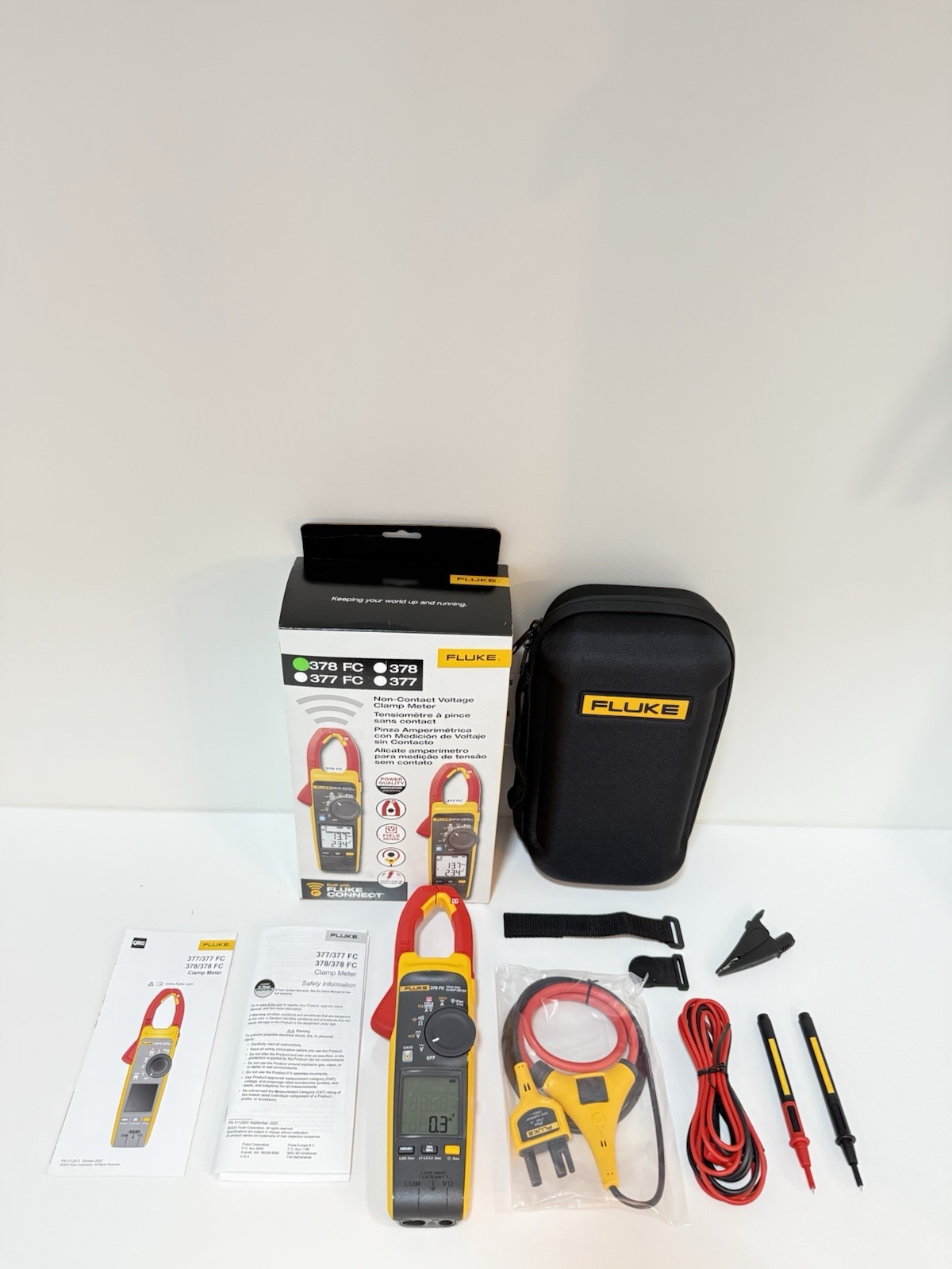 FLUKE 378 FC NON-CONTACR VOLTAGE CLAMP METER (FACTORY SEALED)CALIBRATED/*L