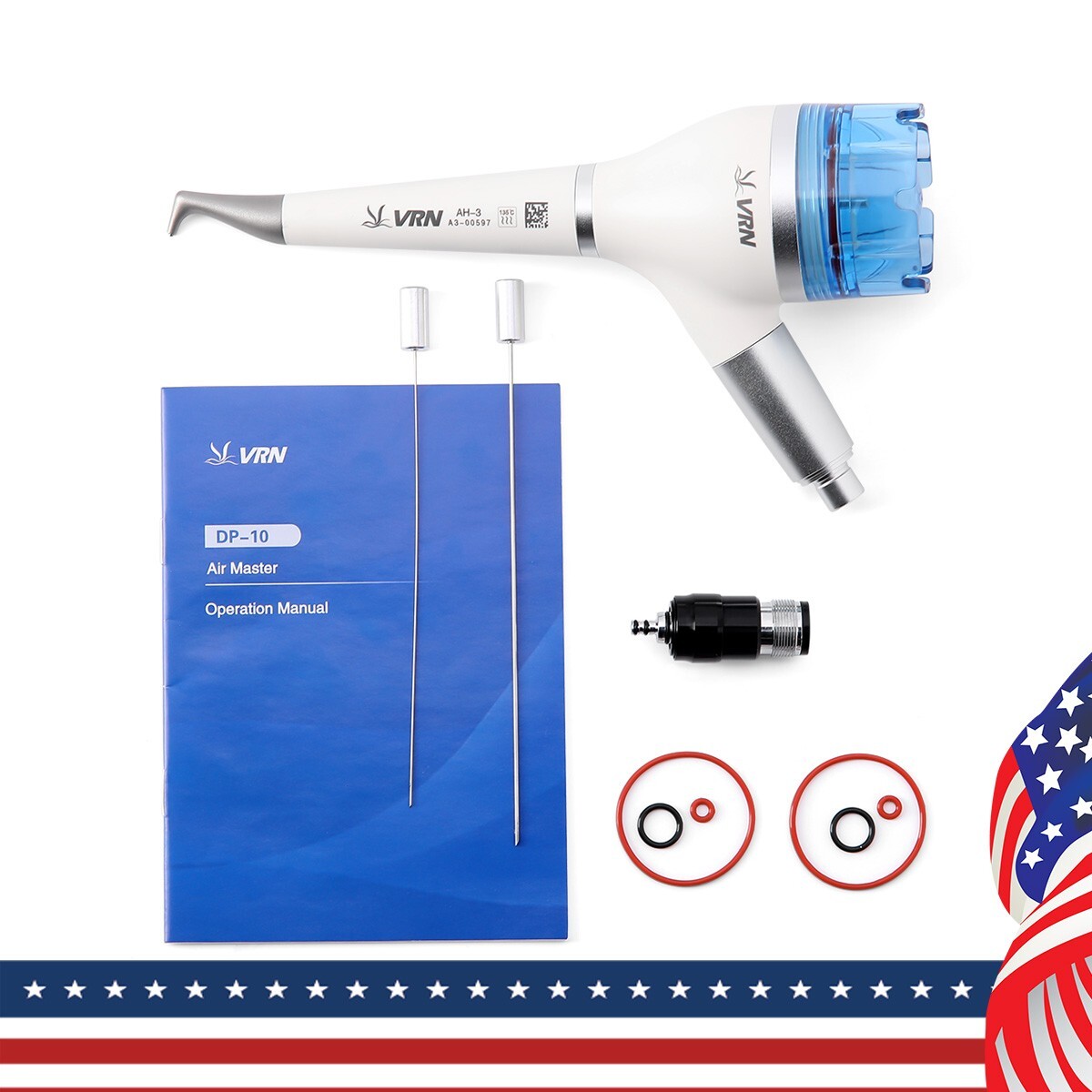 Cavitron Dental Ultrasonic Scaler fit EMS + LED Handpiece+Tips VRN-DA10