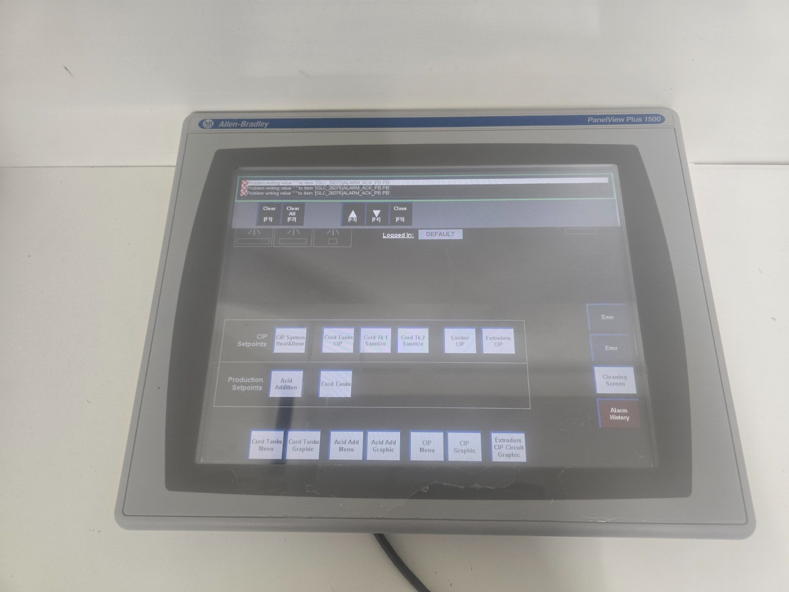 GOOD USED! ALLEN-BRADLEY PANELVIEW PLUS 1500 TOUCHSCREEN TERMINAL 2711P-T15C4D8