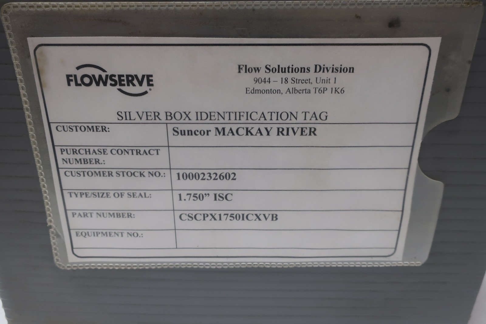 FLOWSERVE CSCPX1750ICXVB MECHANICAL CARTRIDGE SEAL 1.750IN ISC