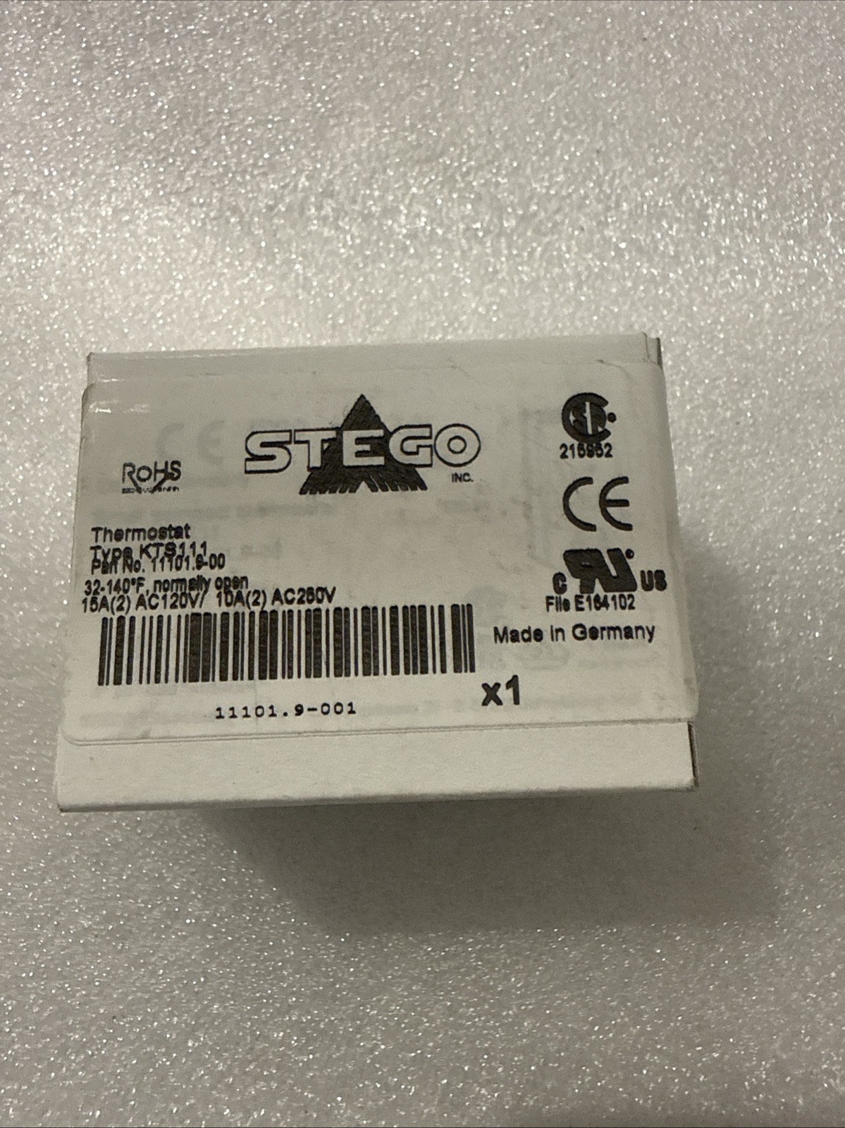 NEW SEALED* STEGO KTS111 Small Compact Thermostat 32°F – 140°F FREE US SHIPPING