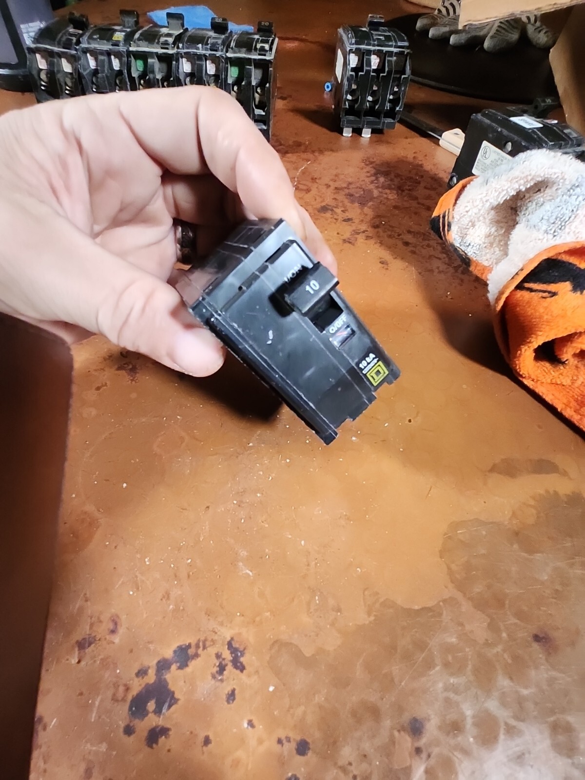Square D QO210 2 Pole 120/240V 10A Plug In Circuit Breaker