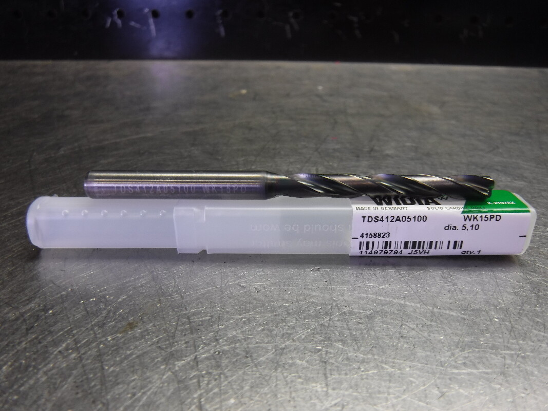 Widia 5.10mm Carbide Drill Coolant Thru 6mm Shank TDS412A05100 WK15PD (LOC2843C)