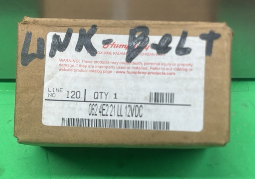 NEW HUMPHREY 062-4E2-21-LL DIRECTIONAL SOLENOID VALVE 12VDC 7.4W 30-125PSI⚡FS⚡