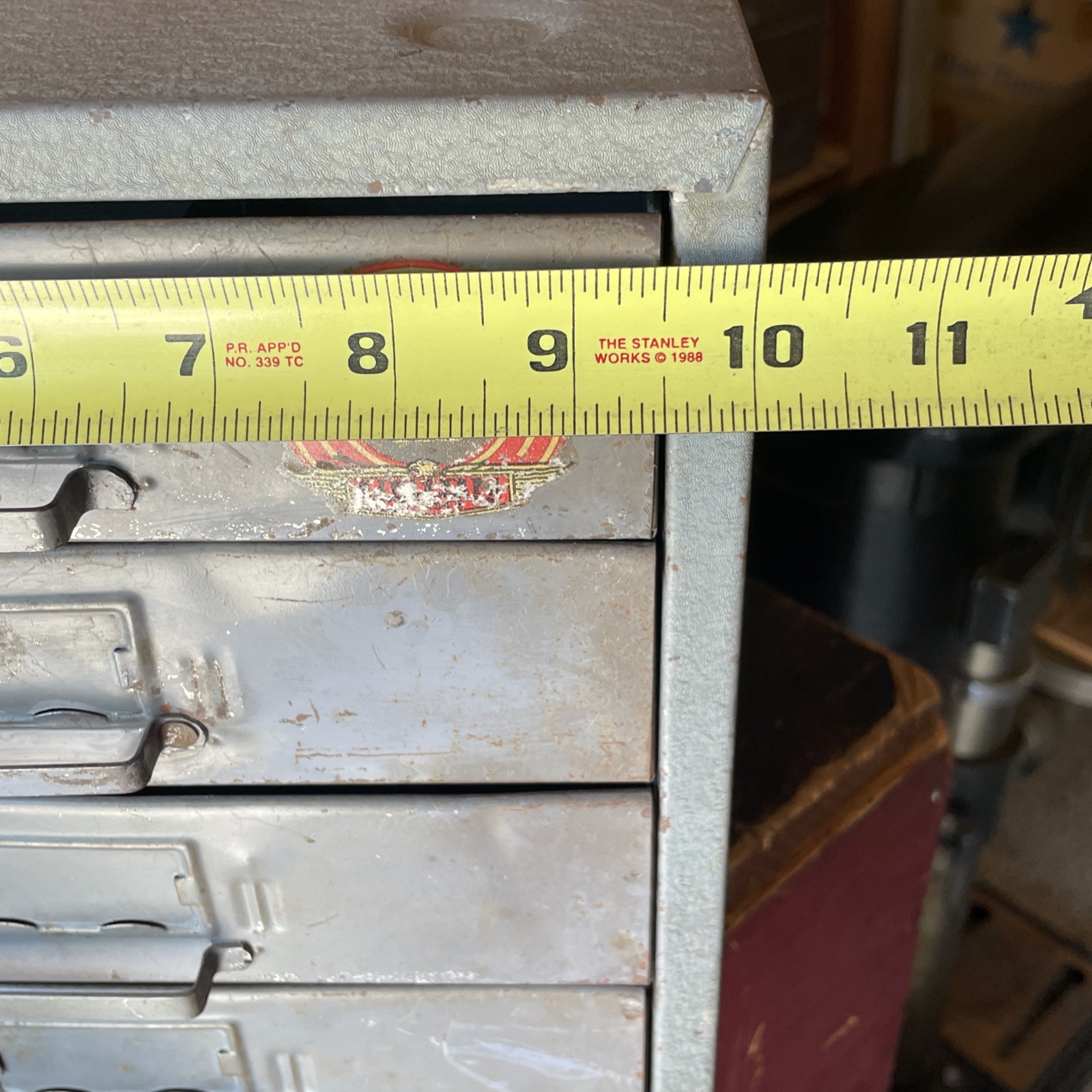 Vtg Union Chest 410 4 Drawer Utility Cabinet Storage Battleship Grey Industrial