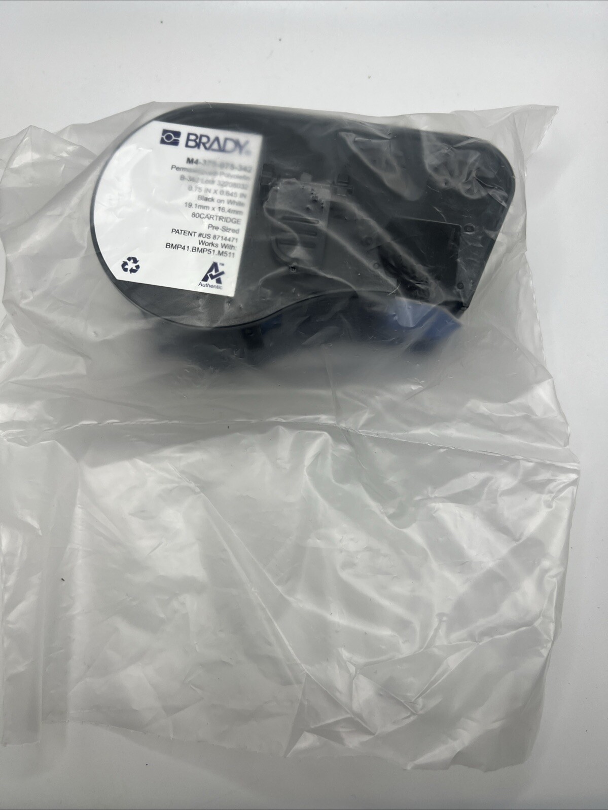 Brady M4-375-075-342 Wire And Cable Label,White,Matte Finish