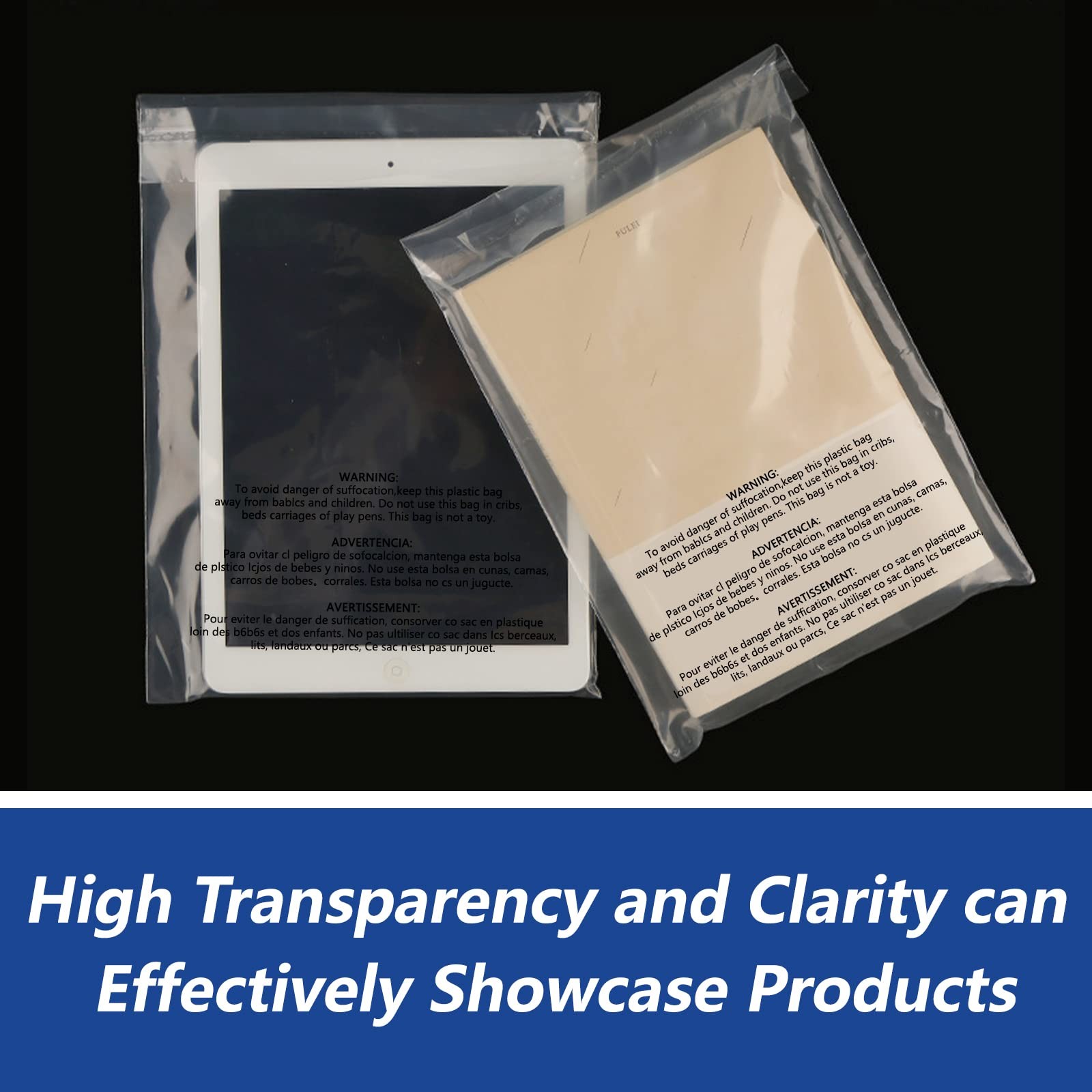 iMailer – 500 Count – 14″ x 20″ Clear Plastic Poly x 20″, Transparent