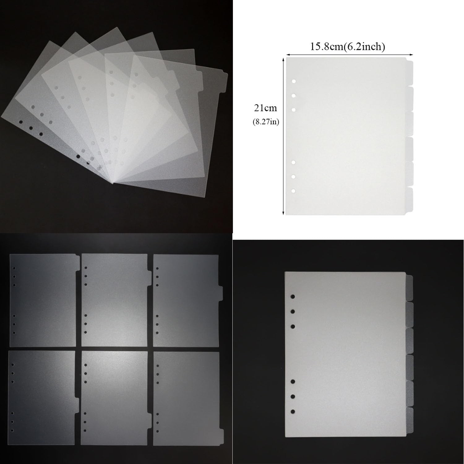 Black and White Divider 6 Ring Binder A5 Planner Inserts for Planner Dividers…