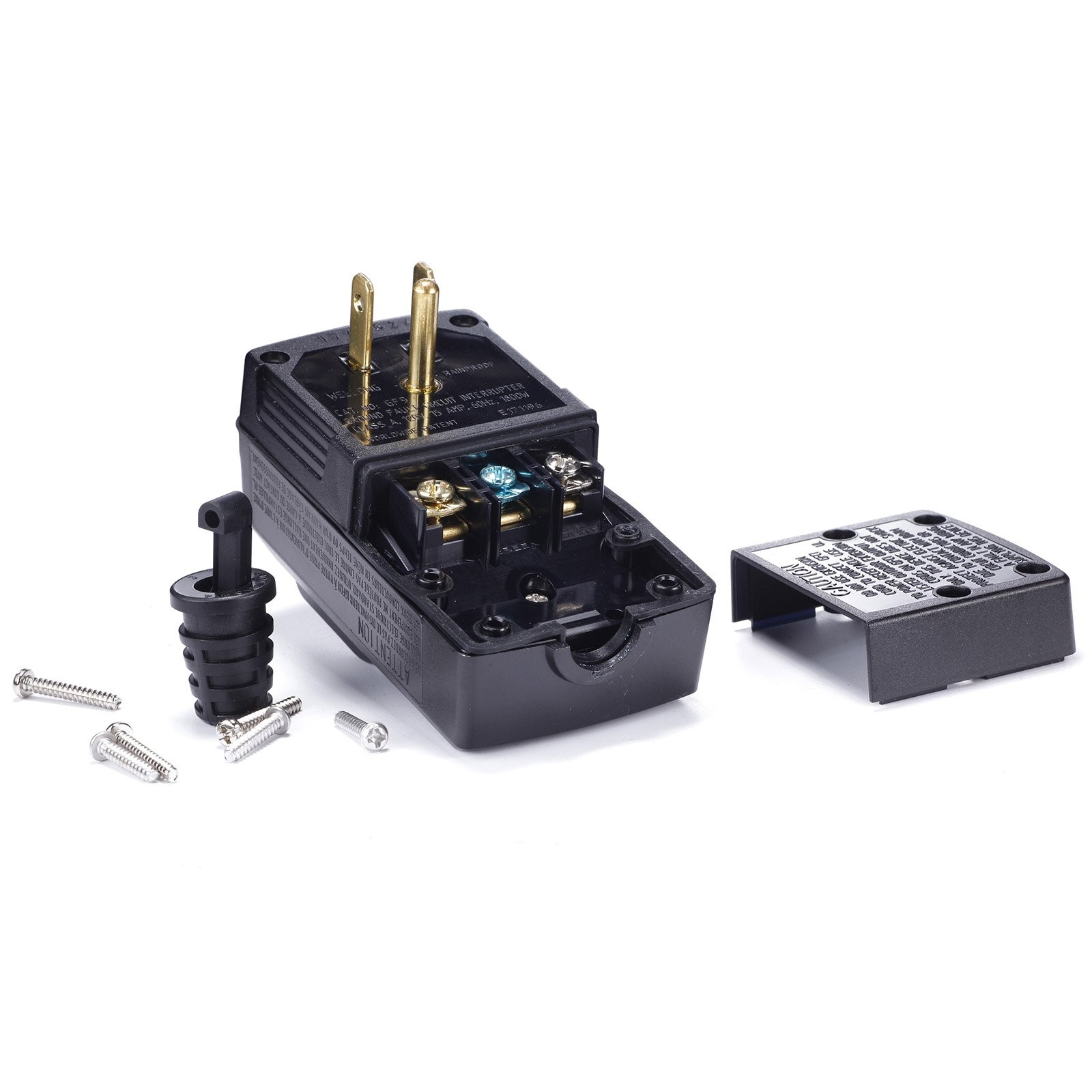 Gfci Plug Replacement 15 Amp 3 Prong Gfi Waterproof Circuit Breaker Ul