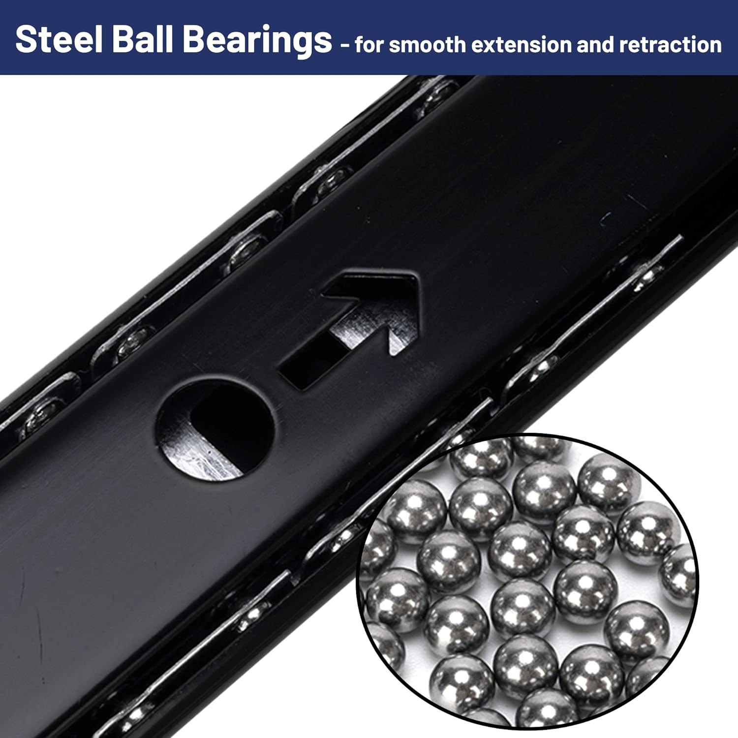 14″ Keyboard Slide Heavy Duty Ball Bearing Slides Computer Tray Under Desk Rails